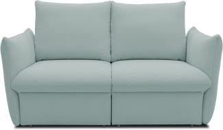 DOMO Collection Cloud Box, 2 Sitzer mit Schlaffunktion und Boxspringfederung, Sofa mit Bettauszug, Schlafsofa, 180 cm, Boxspringsofa in mint