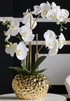 Kunstorchidee Kunstpflanze Orchidee Orchidee, Creativ green, Höhe 55.00 cm, im Keramiktopf