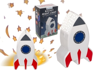 Nachtlicht Rakete mit Sternenprojektor