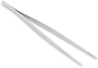 Weber Spitzzange (30cm), aus Edelstahl, ideal zum Wenden von feinem Grillgut wie Spargel, Garnelen, Muscheln oder Gemüse - Silber (6208)
