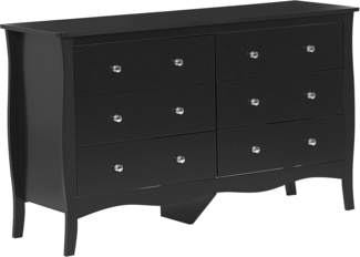 Kommode schwarz 6 Schubladen WINCHESTER