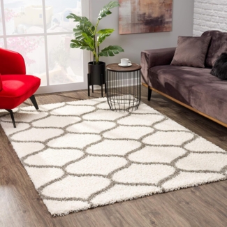 Sanat Hochflor-Teppich Madrid, rechteckig, Höhe: 30 mm, Wohnzimmer, Langflor, Shaggy Teppich