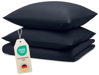 Blumtal Bettwäsche, 13 - Dark Ocean Blau, 200x200 cm + 2 x 40 x 80 cm