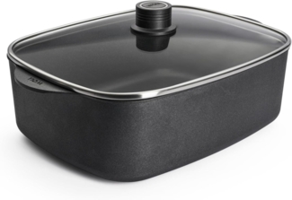 Woll Eco Logic QXR, Gussbräter, 11 cm hoch, 7,8 L, inkl. Glasdeckel PFAS-frei