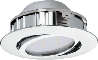 Eglo 95855 Hochvolt LED Einbauleuchte Pineda in chrom 1X6W Ø 8,4cm