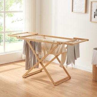 Klappbarer Wäscheständer Fakala 154x59x82 cm Bambus [en. casa]