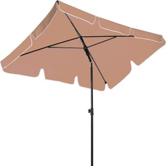 STILISTA® Sonnenschirm 200x125 cm, taupe