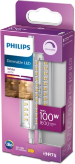 Philips Stab-LED R7S Lampe 118 mm (100 W), dimmbare R7S LED Stablampe mit neutralweißem Licht, energiesparende LED Lampe mit langer Nutzlebensdauer, Weiß