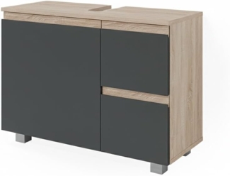 Waschbeckenunterschrank J-Shape Anthrazit 80 x 60.8 cm Vicco