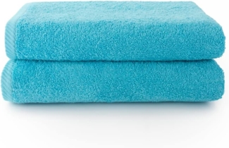 Top Towel - Plus - Große Badetücher - Badetücher - 2 Duschtücher - 100x150 cm 100 % Baumwolle - Aquamarin