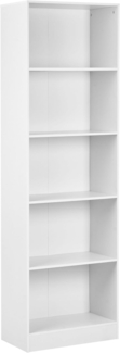 Bücherregal mit 5 Fächern WINNIPEG 174 cm Weiß