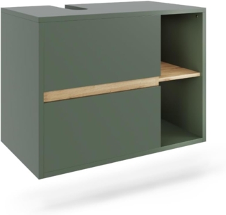 Vicco Waschbeckenunterschrank Grün/Artisan 80x60 cm mit 2 Schubladen, Viola