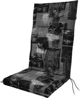 Doppler Hochlehnerauflage Spot ca. 118 x 48 x 5 cm schwarz grau