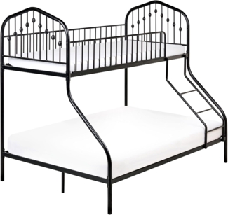 Hochbett Metall CHAMONIX 90 140 x 200 cm Schwarz