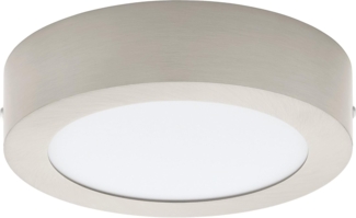 Eglo 94523 EGLO FUEVA 1 LED Deckenleuchte Aufbau nickel-matt max. 10,95W Ø17cm