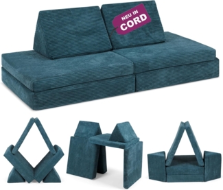 Linodino Kindersofa Spielsofa I aus Schaumstoff Bausteine I Spielcouch für Kinder, 3 Jahre Garantie