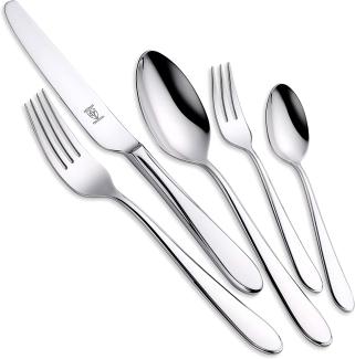 Justinus Besteck-Set Besteckset SILHOUETTE, 60-teilig, 12 Personen, (60-tlg), 12 Personen, Edelstahl 18/10, Edelstahl 18/10, Messer aus geschmiedetem Klingenstahl