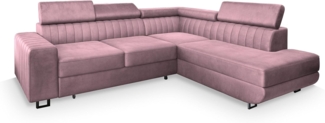 Masseno Ecksofa NOLA mit Schlaffunktion L-Form, Sofa mit Bettkasten