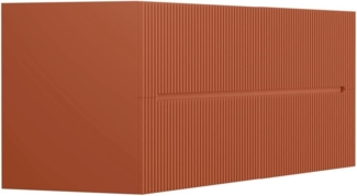 Vente-unique - Waschbeckenunterschrank hängend - Terracotta gerippt - 150 cm - PAVANI