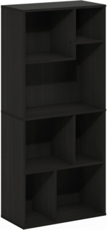 Furinno Daly Bücherregal mit 7 Würfeln und unregelmäßigen Würfeln, Aufbewahrungs-Organizer, Espresso