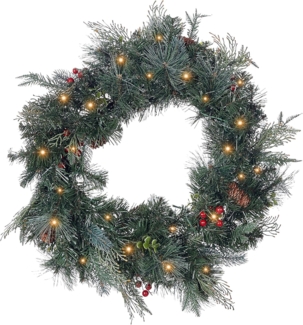 Weihnachtskranz LED ELBRUS Grün 60 cm