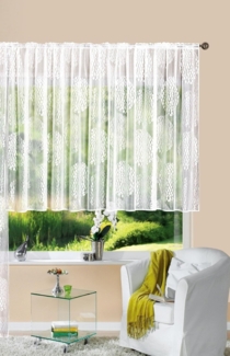 Gardinenbox Bogenstore, Kräuselband (1 St), transparent, Store Jacquard Fabio Kräuselband Transparent Voile 13143