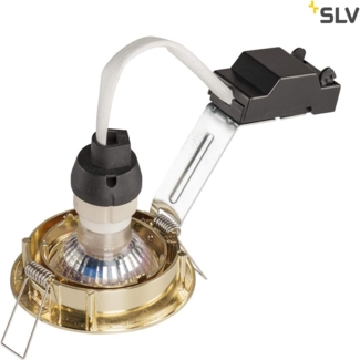 SLV No. 1000720 PIKA QPAR51 Deckeneinbauleuchte schwenkbar messing max. 50W