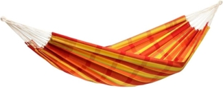 Hängematte XL Barbados bis 200 kg Belastbarkeit mit 230x150 cm für 1-2 Personen, rot / gelb