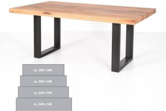 Esstisch Lyon C Balkeneiche Tisch 200-240cm Variante Massivholztisch 220 x 100 cm