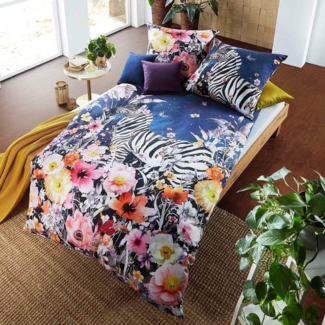 Kaeppel Mako Satin Bettwäsche Bohemian Spirit Saphir 135x200 + 80x80 cm