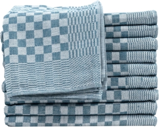 Müskaan - 10er Set Luxus Grubentücher 50x70 cm 100% Baumwolle 210 g/m² Spühltuch Küchentücher Abwaschlappen 75g petrol