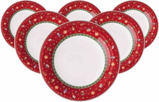 Villeroy & Boch Toy's Delight Speiseteller ø 26,8 cm Rot 6er Set