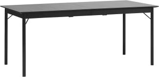 Esstisch >Santiago< in Schwarz - 95x180x75 (LxBxH)