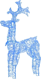 vidaXL LED-Rentier Weihnachtsdeko 90 LEDs 60x16x100 cm Acryl 329779