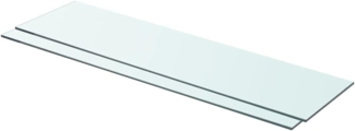 vidaXL Regalböden 2 Stk. Glas Transparent 80x20 cm 3051574