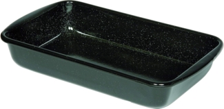 Riess Auflaufform Backform Emaille Schwarz 36/21,5cm