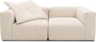 DOMO. collection Malia Modulsofa, 2 Sitzer bestehend aus Zwei Polsterecken, 2 Couch, Sofa, Modul, beige, 216 x 108 cm