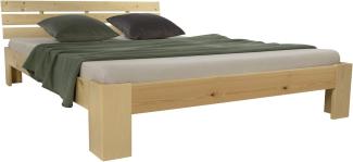 Doppelbett Holzbett Futonbett 140x200 natur Kiefer Bett Bettgestell Massivholz