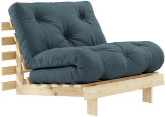 Karup Design Roots Futonsessel Gestell Natur Matratze Petrol Blue