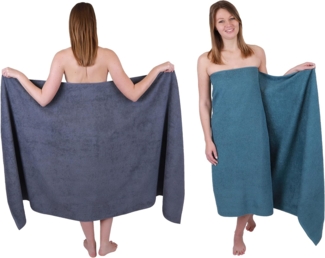 Betz Badetuch 2 Stück Badetücher groß XXL Berlin 100 x 200 cm Badetuch Saunatuch, 100% Baumwolle (2 Stück, 2-St)