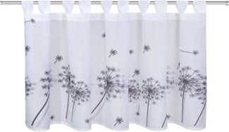 Gerster Scheibengardine Christina (1 St), Schlaufen, transparent, HxB: 50x145, mit modernem Druckdesign