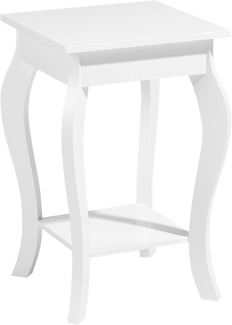 Couchtisch weiß quadratisch 38x38 cm AVON