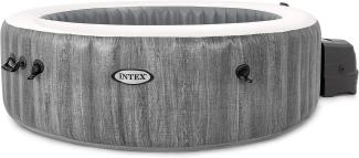 Intex 'Pure SPA Bubble GreyWood XXL Deluxe' Whirlpool, Ø 216x71 cm, bis zu sechs Personen, grau