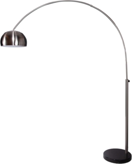 riess-ambiente Bogenlampe LOUNGE DEAL 170-210cm chrom gebürstet, ohne Leuchtmittel, Wohnzimmer · Metall · verstellbar · Modern Design
