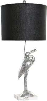 Tischlampe DKD Home Decor Schwarz Silber Polyester Acryl Harz 220 V 60 W (33 x 33 x 74 cm)