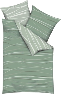 Traumschlaf Mako-Satin Bettwäsche Motion|155x220 cm + 80x80 cm| olivTraumschlaf Mako-Satin Bettwäsche Motion