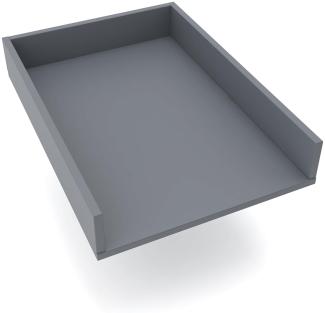 REGALIK Wickelaufsatz für Kommode 72x50 cm - Abnehmbar Wickeltischaufsatz für Kommode in Graphit - Abgeschlossen mit ABS Material 1mm