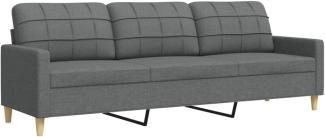 3-Sitzer-Sofa Dunkelgrau 210 cm Stoff 4007415