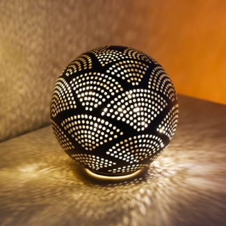 LED-Deko-Kugel 15cm warmweiß Licht Tischdeko Dekolampe Glaskugel Beleuchtung