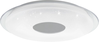 Eglo 900083 LED Deckenleuchte LANCIANO-Z weiss, chrom, transparent H:8 Ø:45cm dimmbar 2700-6500K mit Connect-Z Funktion
